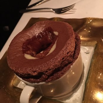 Gary Danko - If you love chocolate then you must order this! Chocolate Soufflé with 2 sauces - New American Near Me - San Francisco, California