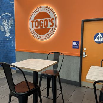 TOGO'S Sandwiches - Some seating, decor, & restroom - Fast Food Near Me - Burbank, California TOGO'S Sandwiches - Some seating, decor, & restroom - Fast Food Near Me - Burbank, California