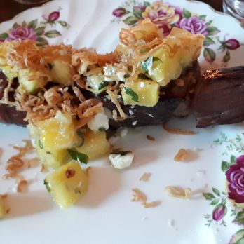 Furley - Pineapple and blue cheese beef skewer - Wine Bars Near Me - Hudson, Quebec Furley - Pineapple and blue cheese beef skewer - Wine Bars Near Me - Hudson, Quebec