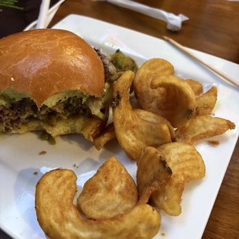 The Fat Frog - Southwest Green Chile Smashburger and fries. Yummy! - Sports Bars Near Me - Prescott, Arizona The Fat Frog - Southwest Green Chile Smashburger and fries. Yummy! - Sports Bars Near Me - Prescott, Arizona