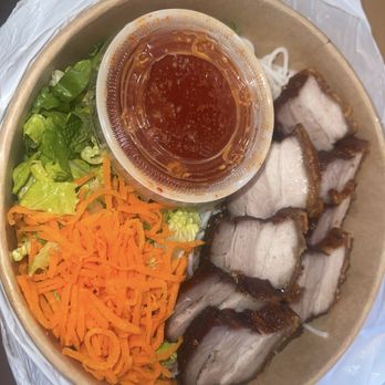 Saiga Vietnamese Eatery - Pork Belly Vermicelli with Egg Roll - Vietnamese Near Me - Irvine, California Saiga Vietnamese Eatery - Pork Belly Vermicelli with Egg Roll - Vietnamese Near Me - Irvine, California