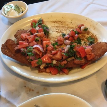 Ortobello Restaurant - Crispy filet of sole w bruschetta - Italian Near Me - Brooklyn, New York