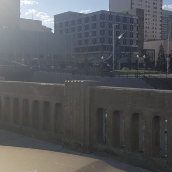 The Basement - View of the river and artwork by the parking lot. - Public Markets Near Me - Reno, Nevada