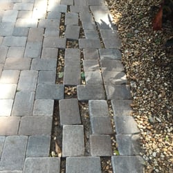 Pavers of Florida - This is what Pavers of Florida's job looked like after a month.  When we requested they come and fix it, they refused.