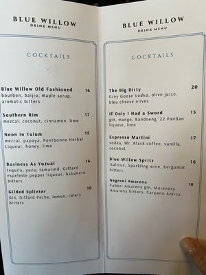 Menu photo 1 Blue Willow Seattle, WA Menu photo 1 Blue Willow Seattle, WA