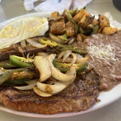 Ana's Place - Porterhouse steak breakfast