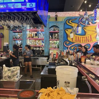 Cantina Louie - Bar area you get chips and salsa - Mexican Near Me - Ponte Vedra Beach, Florida