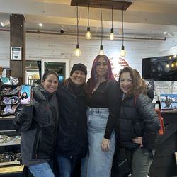 Woodlands Clothing - Happy customers with the owner Spring.