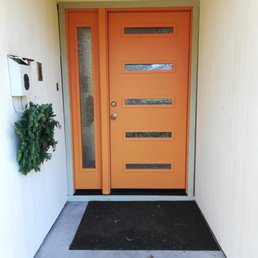 Our new front door and side light, installed by Kraft Screen & Door Our new front door and side light, installed by Kraft Screen & Door