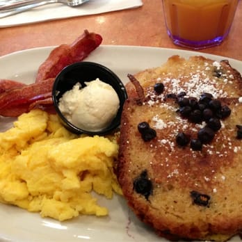 Eggington's - Blueberry muffin French toast!!! So sweet, there's no need to use syrup - Breakfast & Brunch Near Me - Casper, Wyoming
