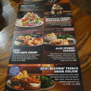 Outback Steakhouse - Menu - Steakhouses Near Me - Deerfield Beach, Florida