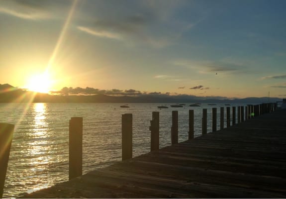 Boathouse on the Pier by null
