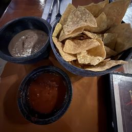 Chips and salsa w/unsalted beans Chips and salsa w/unsalted beans