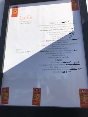 Menu photo 8 Tacos Y Burritos La Fe Santa Fe, NM