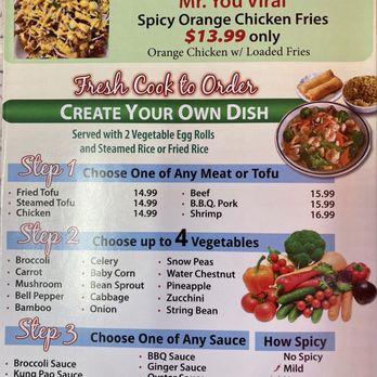 Mr You Chinese Food - Specials and create your own - Chinese Near Me - Riverside, California