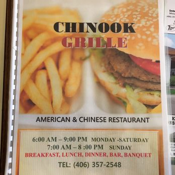 Chinook Grille - Menu: breakfast, lunch, diner, and Chinese! - American Near Me - Chinook, Montana