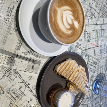 Coffeebar - Large latte and chorizo breakfast burrito - Coffee & Tea Near Me - Menlo Park, California
