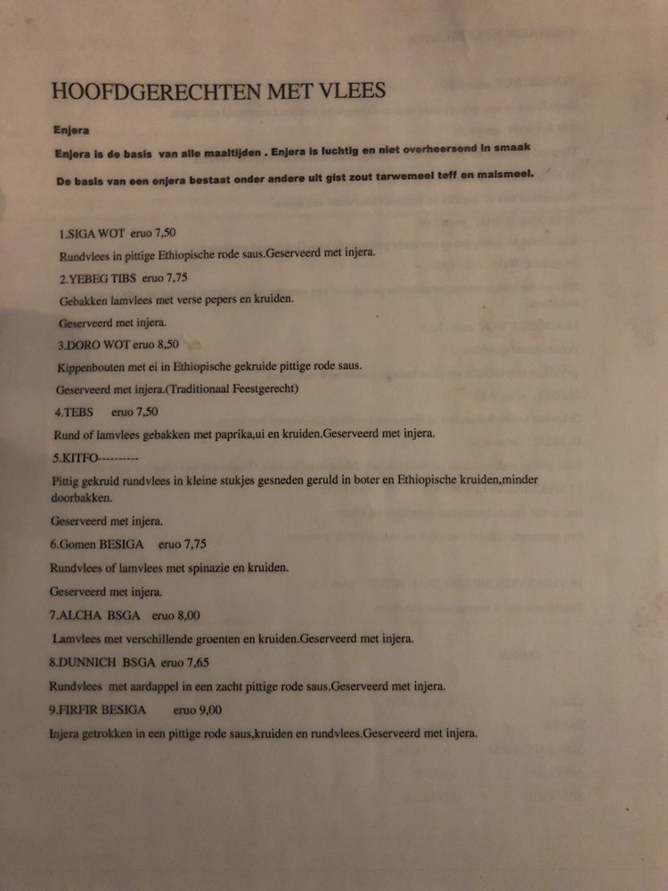Ethiopisch Eethuis Sarah