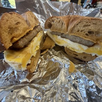 New York Bagel and Deli - Egg, sausage and cheese Bagel. - Delis Near Me - Cary, North Carolina