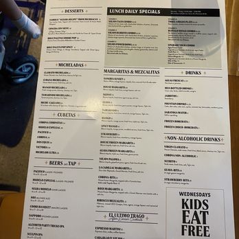El Viejon - Drinks menu - Seafood Near Me - San Diego, California