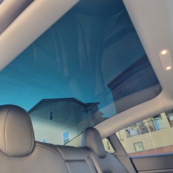 Cactus Window Tinting - Single piece 5% XPEL Prime XR Black for the rear glass. You can still see the factory tint gradient from inside. - Home Window Tinting Near Me - Scottsdale, Arizona