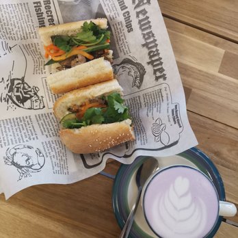 Rustle & Still Café - Lemongrass Pork Banh Mi and Sweet Potato Latte - Coffee & Tea Near Me - Toronto, Ontario Rustle & Still Café - Lemongrass Pork Banh Mi and Sweet Potato Latte - Coffee & Tea Near Me - Toronto, Ontario