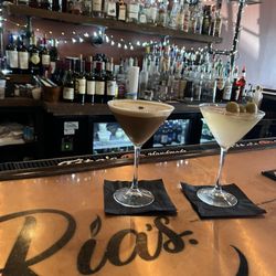 Ria's Restaurant and Apizza - Espresso Martini and a Dirty Martini