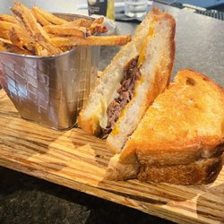 105-Ten Bar & Grill - Awesome bread on this Short Rib Grilled Cheese