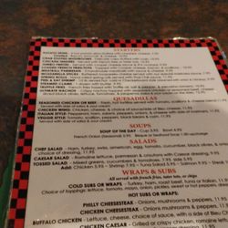 The Checkerboard Inn - Menu Side #2