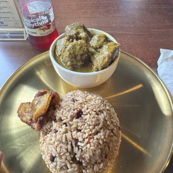 Riddim & Spice - Curry goat and rice and peas with plantains - Seafood Near Me - Stafford, Virginia