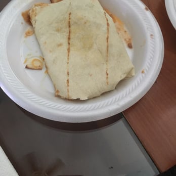 Taco King - Our beef and bean burrito with a side of rice and beans... Oh wait they forgot how to make a burrito and the rice and beans - Mexican Near Me - Anchorage, Alaska