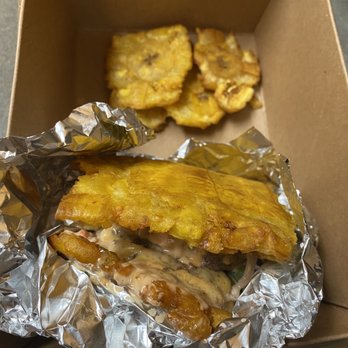 Tasty Kreyol - TK Sergo's Cheeseburger Deluxe with Side of Plantains - Haitian Near Me - Kapolei, Hawaii Tasty Kreyol - TK Sergo's Cheeseburger Deluxe with Side of Plantains - Haitian Near Me - Kapolei, Hawaii