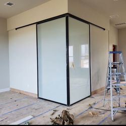 ADL Trim Carpentry - Corner barn door installation