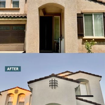 Heavenly Paints - Here is a before and after picture of our home. We couldn't be more happier with the outcome! - Painters Near Me Heavenly Paints - Here is a before and after picture of our home. We couldn't be more happier with the outcome! - Painters Near Me