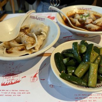 Mian - Pork Dumpling, hot N Sour Dumpling, Cucumber - Noodles Near Me - Artesia, California