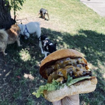 310 Eatery - 310 Street Burger with cheese, grilled onions and a second patty. - Burgers Near Me - Albany, California