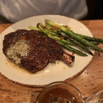 Haywire - Cowboy Ribeye and asparagus - New American Near Me - Dallas, Texas