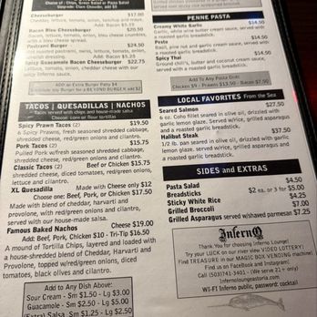 Inferno Lounge - Menu - Cocktail Bars Near Me - Astoria, Oregon Inferno Lounge - Menu - Cocktail Bars Near Me - Astoria, Oregon