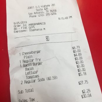 Five Guys - Way over priced - Burgers Near Me - San Antonio, Texas