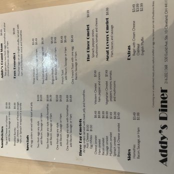 Addy’s Diner - Menu - Diners Near Me - Cleveland, Ohio