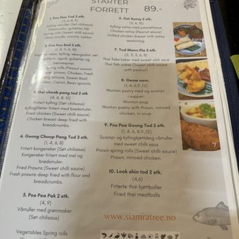 Siam Ratree Thai Restaurant - Starter menu. - Thai Near Me - Bergen, 12 Siam Ratree Thai Restaurant - Starter menu. - Thai Near Me - Bergen, 12