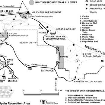 Mines of Spain - Map of the Park - Parks Near Me - Dubuque, Iowa