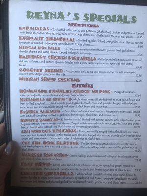 Menu photo 2 Reyna's Mexican Restaurant Tinton Falls, NJ Menu photo 2 Reyna's Mexican Restaurant Tinton Falls, NJ