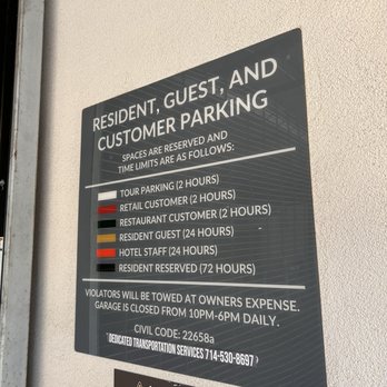 Sojeata Organic - Parking legend for parking structures - Coffee & Tea Near Me - Santa Ana, California