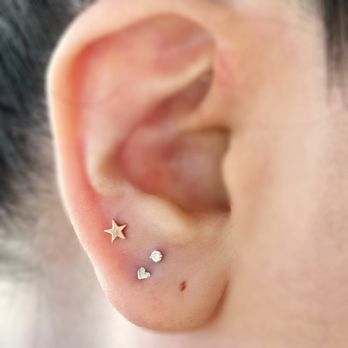 Honolulu Piercing Company - Rose Gold Star, Yellow Gold Prong CZ and White Gold Heart all from BVLA. - Piercing Near Me - Honolulu, Hawaii Honolulu Piercing Company - Rose Gold Star, Yellow Gold Prong CZ and White Gold Heart all from BVLA. - Piercing Near Me - Honolulu, Hawaii