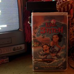 Yes they are playing lilo and stitch movie on vhs tv