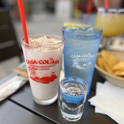 Casa Colima Mexican Restaurant - Tequila and horchata. How yum!
