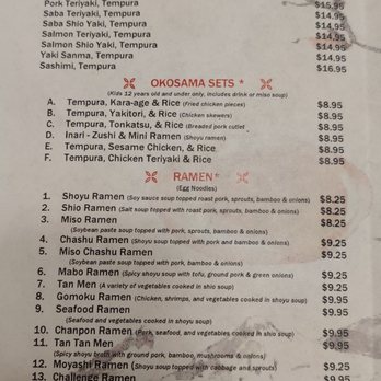 Edokko II - Menu 2.1.21 - Japanese Near Me - Sacramento, California