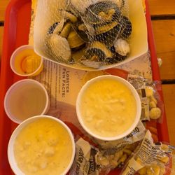 Downeast Lobster Pound - 1 lb steamer $20 and bowl clam chowder $9