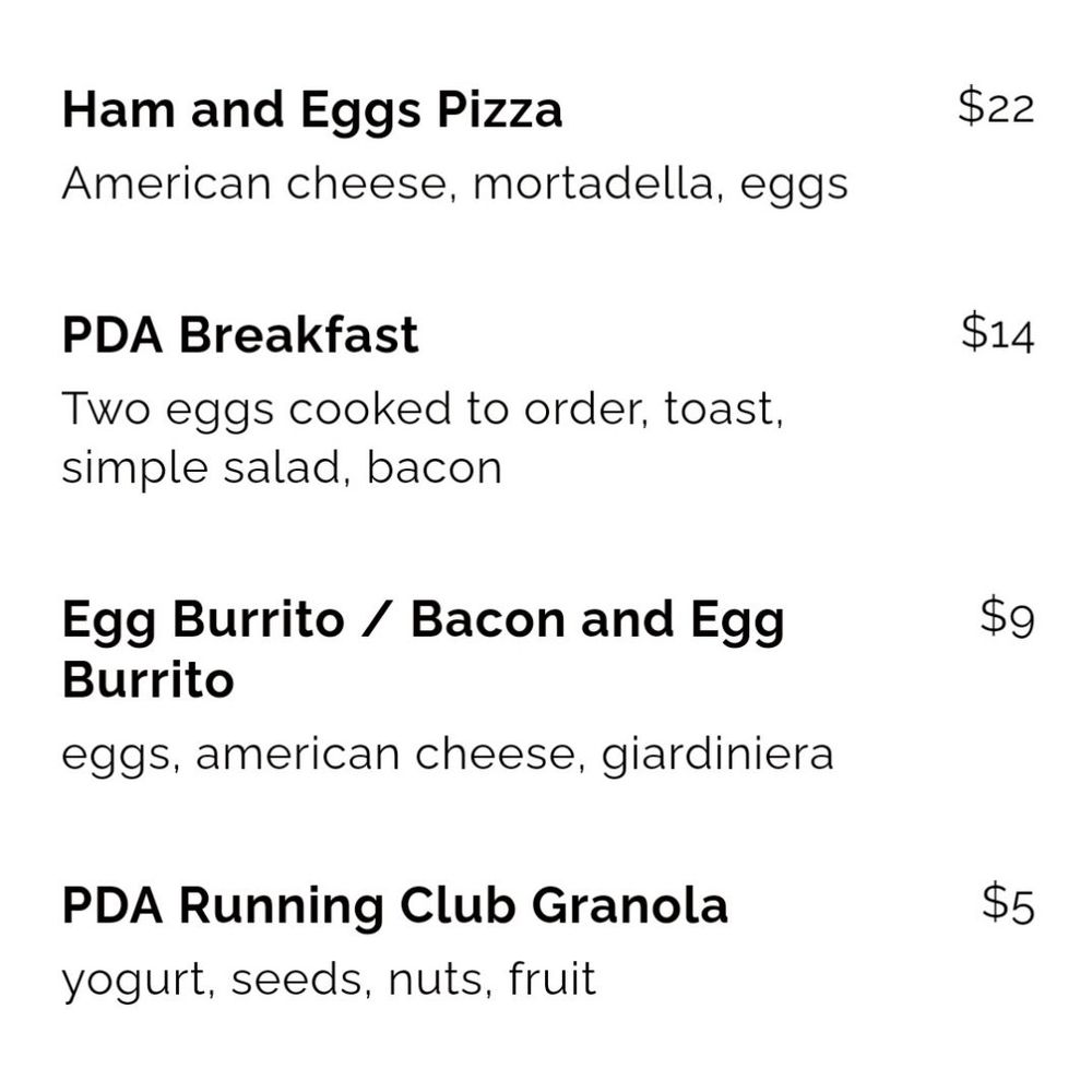 Public Display of Affection - Brunch menu - Pizza Near Me - Brooklyn, New York Public Display of Affection - Brunch menu - Pizza Near Me - Brooklyn, New York